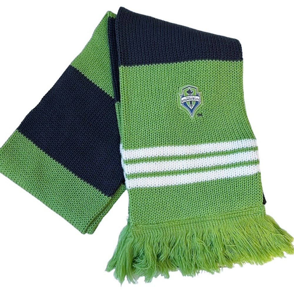 Adidas Seattle Sounders FC Long Knit Scarf Grey Green O/S